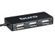 Разветвитель USB - хаб на 4 порта пассивный Buro BU-HUB4-U2.0-Slim (USB2.0, кабель 0.5м)